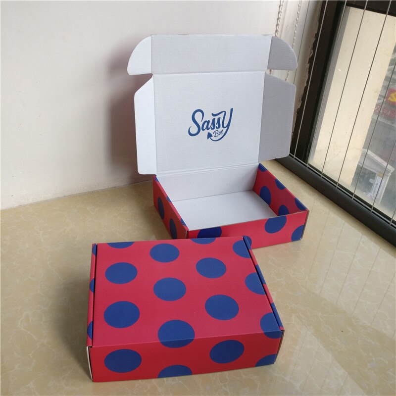 Manufacture Custom Corrugated shipping Mailer boxes gift packaging box printed design 900pcs boxes 1000pcs tissue paper stickers