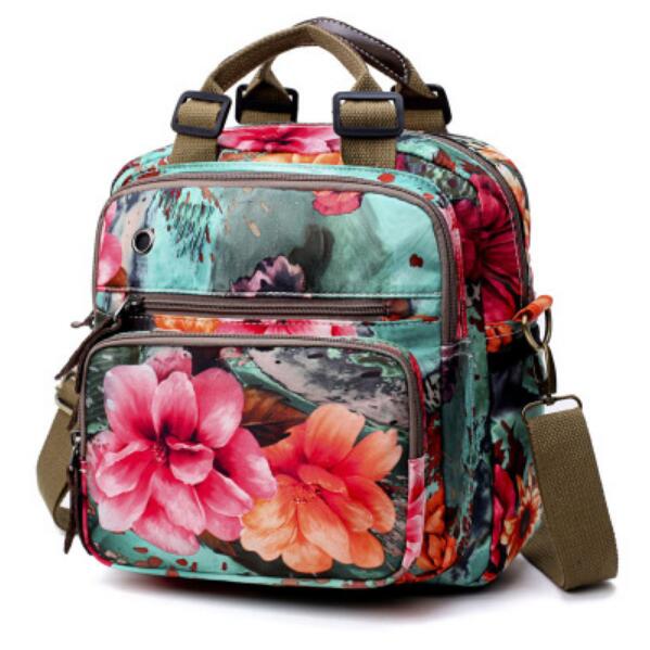 Xpoko Backpacks Woman 2023 Pink New Multifunction Rose Flowerbackpacks Harajuku Style For Women Waterproof Nylon Backpacks  Mother Bag