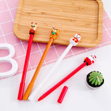 back to school 20 PCS Christmas gift Christmas pen hat Cubs Christmas Neutral 0.5 black student Neutral pen stationery