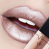 Xpoko Metallic Lip Gloss Matte Lipstick Waterproof Sexy Lip Stick Tint Lipgloss Balm Makeup Tools for Women 24 Colors