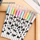back to school Jonvon Satone Creative Stationery Milky Cow 12 Color Diamond Pen Gel Korean Cartoon Stationery Wholesale Kawaii School Supplies