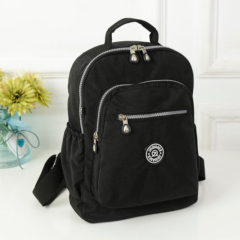 New Fashion Women Backpack Female Waterproof Nylon School Bag Travel Shoulder Bags Leisure Knapsack For Girl College Bagpack