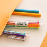 back to school Jonvon Satone 20pcs Ball Point Pen Marker Korea Creative Stationery Pen 6 Color In 1 Ballpoint Pen Color School Supplies For Kid
