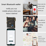 Smart Wallet GPS Record Bluetooth 100% Genuine Leather Men Wallet Coin Purse Small Mini Card Holder Chain Male Wallet Pocket