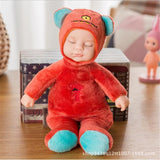 2022 New 23CM Plush Stuffed Toys Baby Dolls Reborn Colorful Sleep Doll Toy For Kids Sleep Kids Plush doll For Girl Toys Gift