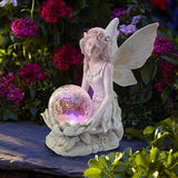 Back to School Outdoor Solar Lamp Luminous Fairy Girl LED Lights Waterproof Solar Lamp Garden Yard Art Ornaments Angel Figure Sculpture Crafts