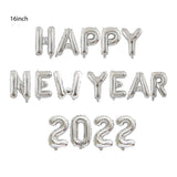 2022 Balloons Gold Silver Number Foil Baloons Happy New Year Aluminum Balloon Merry Christmas 2021 New Year Eve Party Decor Noel