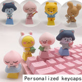 Kawaii Keycaps Pbt Anime Cute Cherry PInk Artisan ESC Keycap Keys For Mechanical Keyboard Accessories Custom Diy Key Caps 1Piece