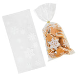 50pcs Santa Snowman Snowflake Printing Plastic Gift Packaging Pouches Christmas Party Bakery Cookies Snack Biscuit Candy Pouches