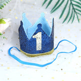 1pcs 1st Birthday Caps Flower Crown First Birthday Hat Newborn Baby Birthday Headband 1 Year Birthday Party Decoration Supplies