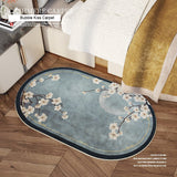 Chinese Traditional Thick Carpets For Bedroom Kitchen Customized Rugs Floor Mat Door Decoration Oval Lambs Wool Rug Home Salon
