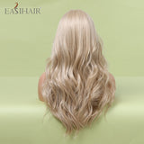 Xpoko EASIHAIR Long Lace Front Synthetic Wigs For Women Blonde Natural Wave Wigs With Baby Hair Heat Resistant For Daily Cosplay Party