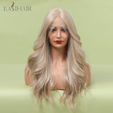 Xpoko EASIHAIR Long Lace Front Synthetic Wigs For Women Blonde Natural Wave Wigs With Baby Hair Heat Resistant For Daily Cosplay Party