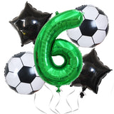 Football Balloons Birthday Party Decoration Foil Globos Kids Boy Number Balloon Ball Soccer Sports Theme Party Supplies