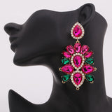 Xpoko Aretes Christmas Earrings Women Rhinestones Pendant India Earrings For Women Flower Tassel Earring Fashion Jewelry Gifts