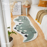 Bubble Kiss Lambs Wool Rugs Cute Kid Room Decoration Carpet Crocodile Design Thicker Floor Mat Beside Bed Sofa Under Child Tent