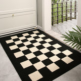 Winter Rub Outdoor Mat Checkerboard Design Door Rugs Thick Durable Home Carpet For Kitchen Bed Indoor Floor Mat Easy Clean Rug