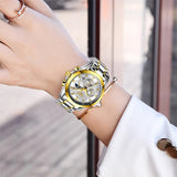 2022 New Gold Watch Womens Watches Ladies Creative Steel Women's Bracelet Watches Female Waterproof Clocks Relogio Feminino