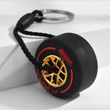 Back to School 2022 New Detachable Hub Tire Keychain Luxury Unisex Car Keychain Ring Mini F1 Racing  Wheel Tire Keychain Luggage Key Charm