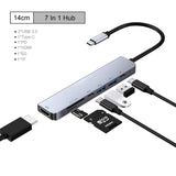 Xpoko USB 3.1 Type-C Hub to RJ45 4K HDMI Adapter Thunderbolt 3 USB C Hub 3.0 VGA TF SD Reader Slot PD For MacBook Pro Air 13 2020 M1