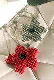 Xpoko 2024 New Fashion Bags Elegant HandbagHandmade Pentagonal Beaded Crossbody Bag
