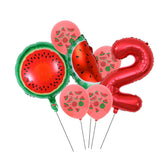 7pcs/lot Fruit Watermelon Summer Party Balloons Birthday Decoration 30inch Number Balloon Kids Baby Shower Decoration Globos