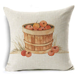 Xpoko Thanksgiving Pillow Cover Pumpkin Cushion Cover Linen Farmhouse Decor Pillow Case Home Decor Sofa Car 45CM*45CM