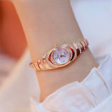 Xpoko High-quality Japanese movement Fashion Small Watches For Women Rose Gold Luxury Ladies Wristwatch Diamond Female Bracelet Watch