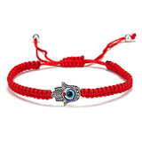 Xpoko Newest Lucky Red String Thread Hand Palm Bracelets Blue Turkish Evil Eye Charm Women Men Handmade Friendship Jewelry