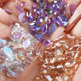 100Pcs 3D Nail Rhinestones Mix Size Flatback Raindrop Shape Diamond Jewelry Crystal Fashion Charm Nail Decoration Nail Accessory