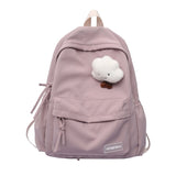 Waterproof Nylon Women School backpack Large Solid Color Girls Travel Bag College Schoolbag Female Laptop Back Pack Mochilas