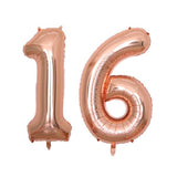 40inch Gold Balloon Banner 16 18 21 30 40 50 Birthday Party Decoration Adult Birday Letter Number Foil Balloon Kids Globos