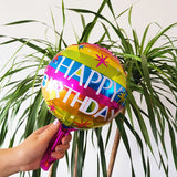 10pcs 10 Inch Birthday Theme Foil Balloons Round Air Inflatable Ballon Kids Toys Happy Birthday Party Decoration Baby Shower