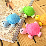 back to school 24 pcs Creative stationery small turtle simulation eraser animal cartoon rubber student stationery stationery for school