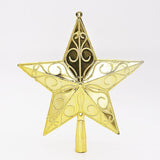 Christmas Tree Top Star Merry Christmas Decorations for Home Shiny Gold Powder Five-pointed Star New Year Gift Navidad Ornament