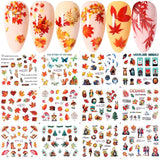 12pcs Valentines Heart Letter Flower Sliders for Nails Manicuring Nail Art Decoration Water Decals Sticker Tips