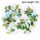 Xpoko 10-40Cm Baby Shower Flowers Hoop Garland Wreath Artificial Plants Rattan Fake Flower Home Garden Decoration Wedding Decorations