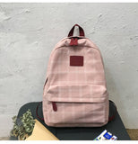 Xpoko Fashion Girl College School Bag Casual New Simple Women Backpack Striped Book Packbags For Teenage Travel Shoulder Bag Rucksack