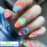 8ml Stamping Gel Neon Green Gold Black Gel Paint Stamping Nail Art Semi-Permanent Varnish Nail Templates Polish Designs GL1916-2