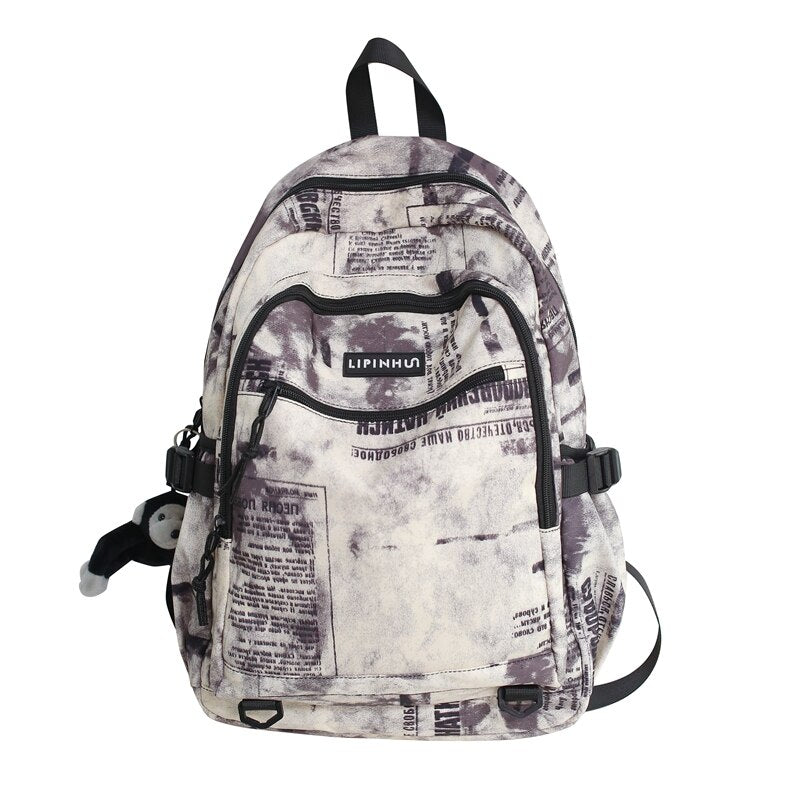 Fashion Men Backpack Black Student Bookbag Women Waterproof Girl School Bag Laptop Mochila Lovers Travel Rucksack Boys