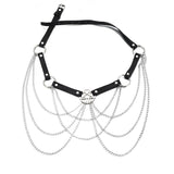 Xpoko Pentagram Body Chain Jewelry Sexy Waist Belt With Chains  Festival Fashion Party Jewelry For Women Girls Gothic Accessories