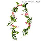 Xpoko 10-40Cm Baby Shower Flowers Hoop Garland Wreath Artificial Plants Rattan Fake Flower Home Garden Decoration Wedding Decorations