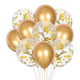 10pcs Metallic Colors Latex Balloons 12inch Confetti Air Balloons Inflatable Ball For Birthday Wedding Party Balloon Supplies