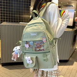 Kawaii Girl College Backpack Schoolbag for Teenage Student Female Bagpack Women Shoulder Bag Cute Travel Mochila Nylon