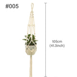 Handmade Macrame Plant Hanger Flower Pot Hanging Planter Basket Support for Flower Stands Wall Hangers Garden Balcony Decoration