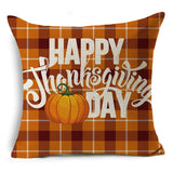 Xpoko Thanksgiving Day Pillow Cases Hello Autumn Cotton Linen Sofa Car Pumpkin Cushion Cover Home Decor 45*45  New Arrival