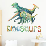 Cartoon Dinosaur Wall Stickers for Kids Room Nursery Wallpaper Decoration Removable Vinyl Self-adhesive Sticker Home Decor