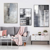Modern Simplicity Abstract Gray Canvas Paintings Modular Pictures Wall Art Canvas Poster Living Room Decoration No Framed
