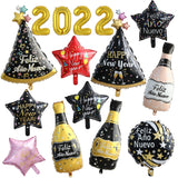 2022 Balloons Gold Silver Number Foil Baloons Happy New Year Aluminum Balloon Merry Christmas 2021 New Year Eve Party Decor Noel