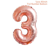 Happy Birthday Decorations Girls Rose Gold balloon Disposable Tableware Baby Shower One Year 1st Birthday Party Decorations